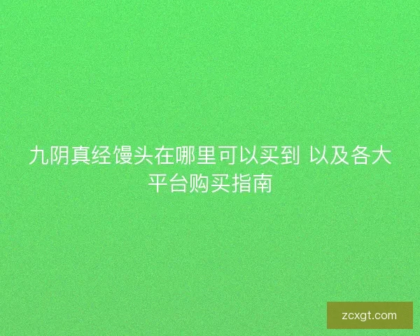 九阴真经馒头在哪里可以买到 以及各大平台购买指南